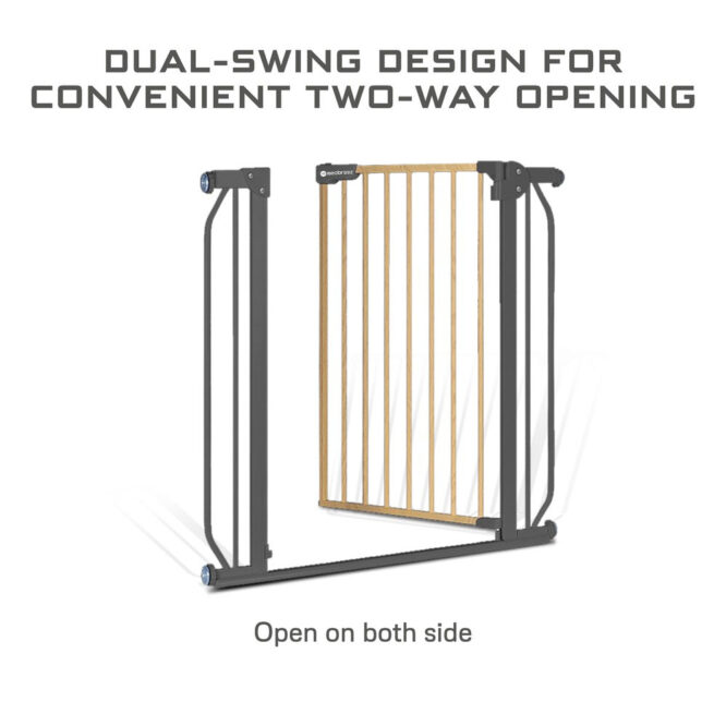 Neobreez FERMII Auto Close Baby Safety Gate - Dark Gray
