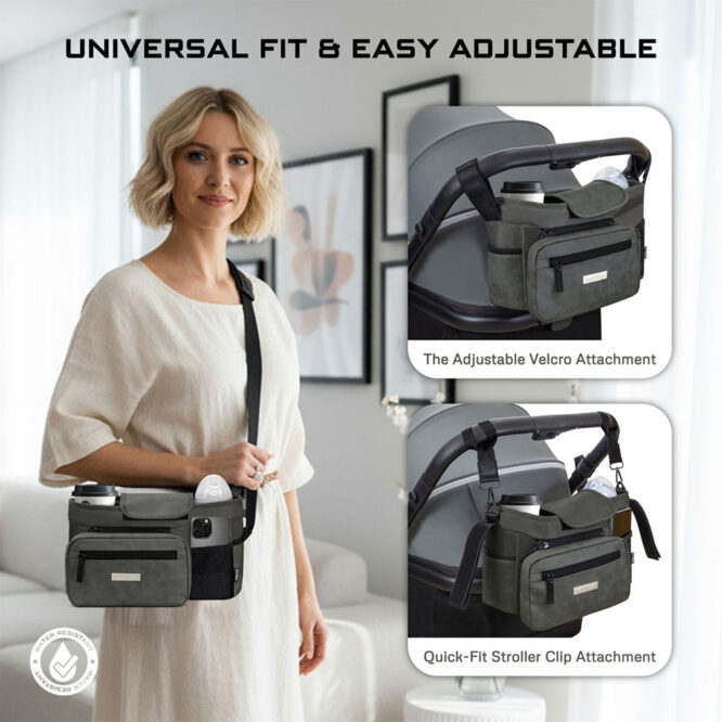 Neobreez FYRA Stroller Organizer Caddy Bag - Dark Gray