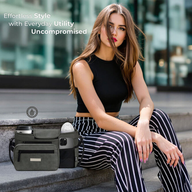 Neobreez FYRA Stroller Organizer Caddy Bag - Dark Gray