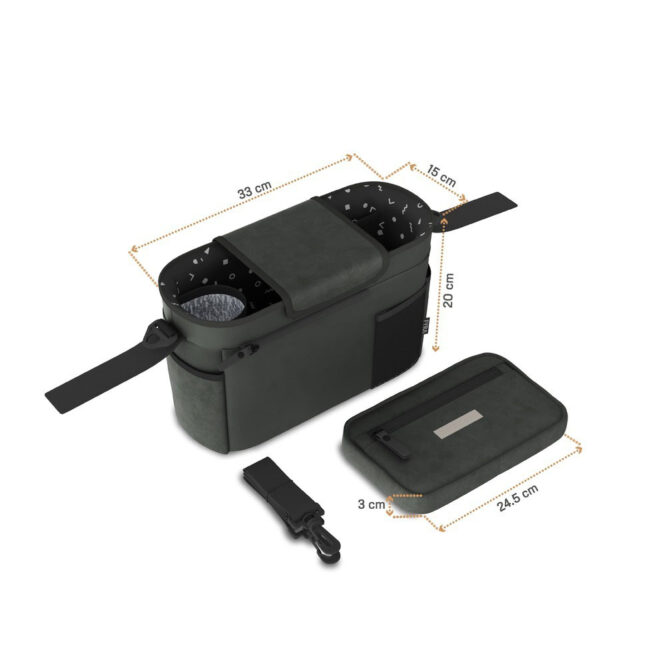 Neobreez FYRA Stroller Organizer Caddy Bag - Dark Gray