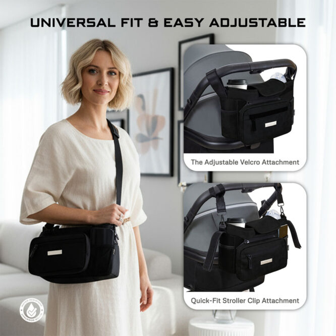 Neobreez FYRA Stroller Organizer Caddy Bag - Black