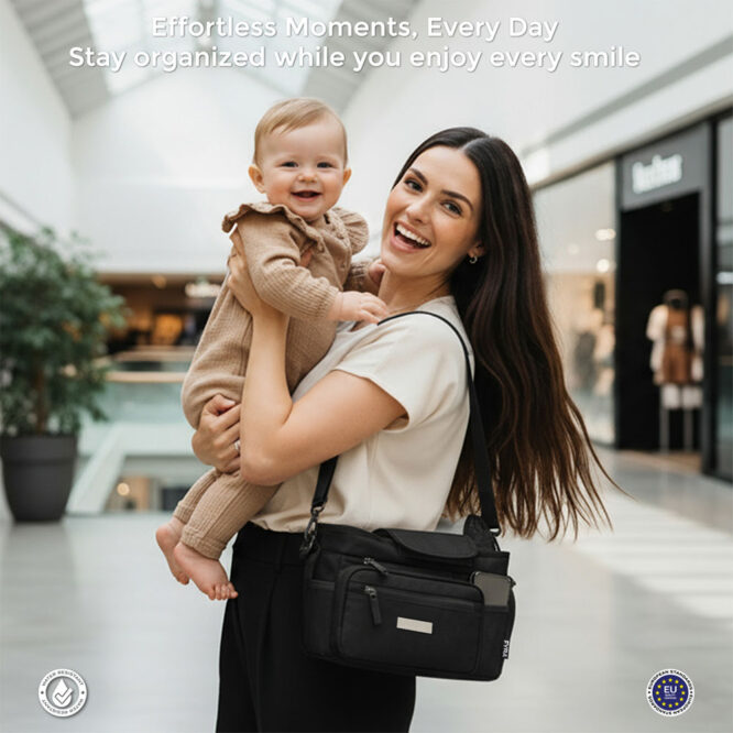 Neobreez FYRA Stroller Organizer Caddy Bag - Black