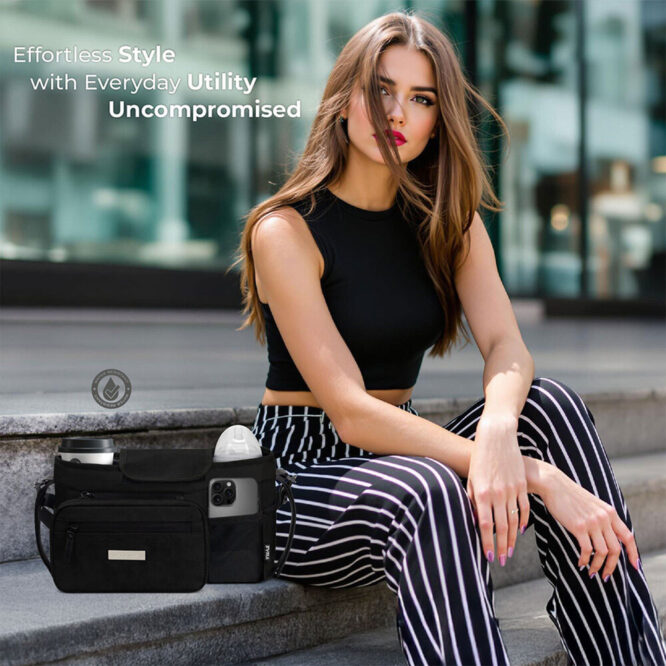 Neobreez FYRA Stroller Organizer Caddy Bag - Black