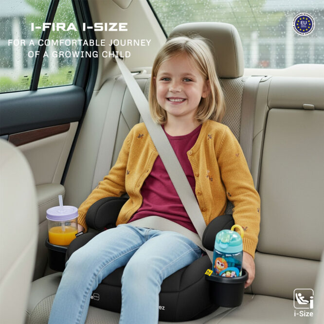 Neobreez i-FIRA i-Size Car Seat Booster (6-12Yrs) Max 36kg - Black