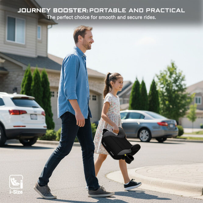 Neobreez i-FIRA i-Size Car Seat Booster (6-12Yrs) Max 36kg - Black/Dark Gray