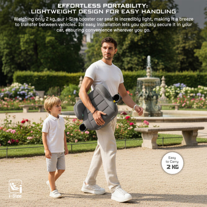Neobreez i-FIRA i-Size Car Seat Booster (6-12Yrs) Max 36kg - Dark Gray
