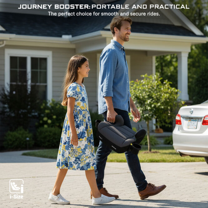 Neobreez i-FIRA i-Size Car Seat Booster (6-12Yrs) Max 36kg - Dark Gray/Black