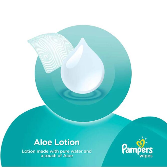Pampers Complete Clean Baby Wipes Lotion with Aloe Vera - 64 Wipes