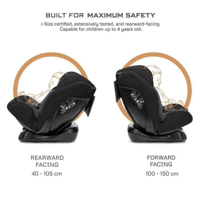 Neobreez i-Hepta i-Size Car Seat (0-12Yrs) Max 36kg - Black/Gray