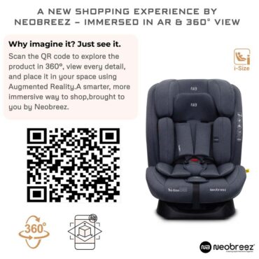 Neobreez i-Hepta i-Size Car Seat (0-12Yrs) Max 36kg - Gray