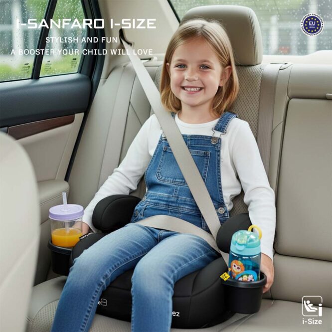 Neobreez i-Sanfaro i-Size Car Seat Booster (6-12Yrs) Max 36kg - Black