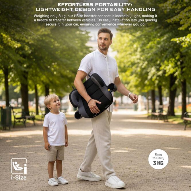 Neobreez i-Sanfaro i-Size Car Seat Booster (6-12Yrs) Max 36kg - Black/Dark Gray