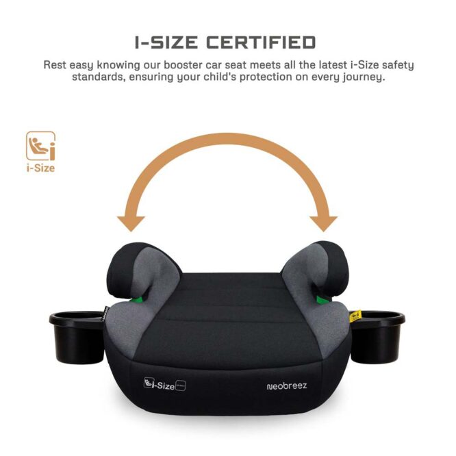 Neobreez i-Sanfaro i-Size Car Seat Booster (6-12Yrs) Max 36kg - Black/Dark Gray