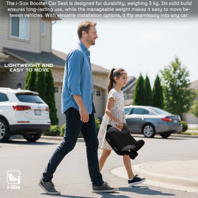 Neobreez i-Sanfaro i-Size Car Seat Booster (6-12Yrs) Max 36kg - Black/Dark Gray