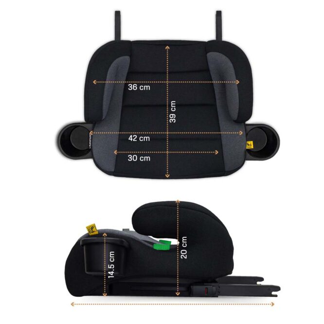 Neobreez i-Sanfaro i-Size Car Seat Booster (6-12Yrs) Max 36kg - Black/Dark Gray