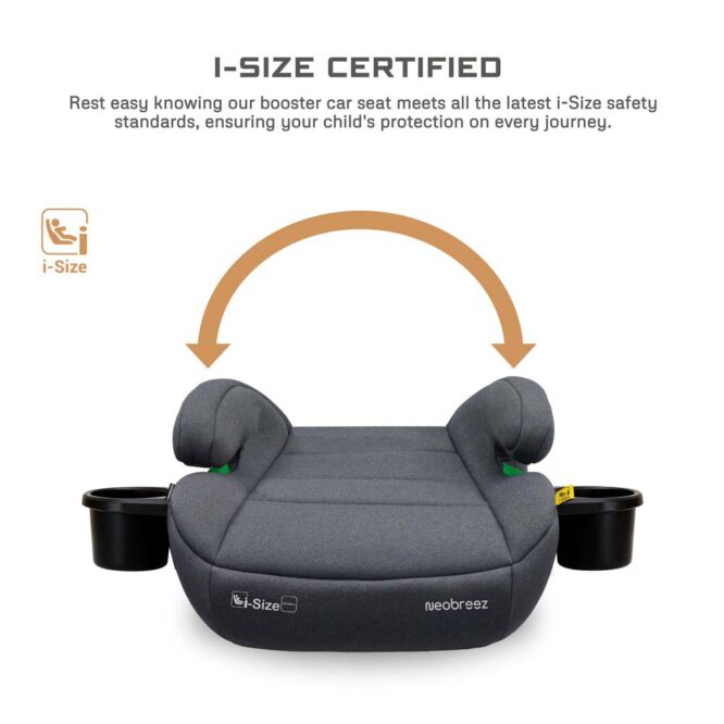 Neobreez i-Sanfaro i-Size Car Seat Booster (6-12Yrs) Max 36kg - Dark Gray