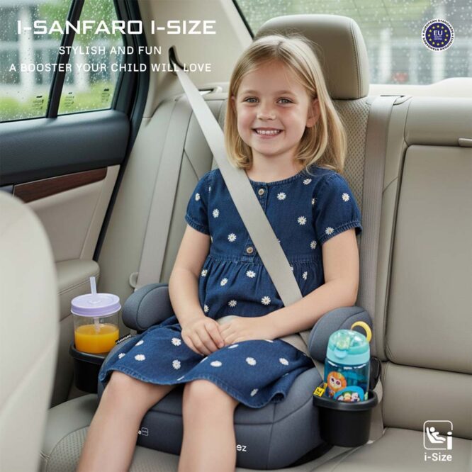 Neobreez i-Sanfaro i-Size Car Seat Booster (6-12Yrs) Max 36kg - Dark Gray