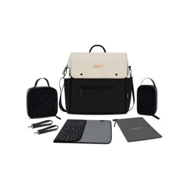 Neobreez Nixe Diaper Bag - Beige/Black