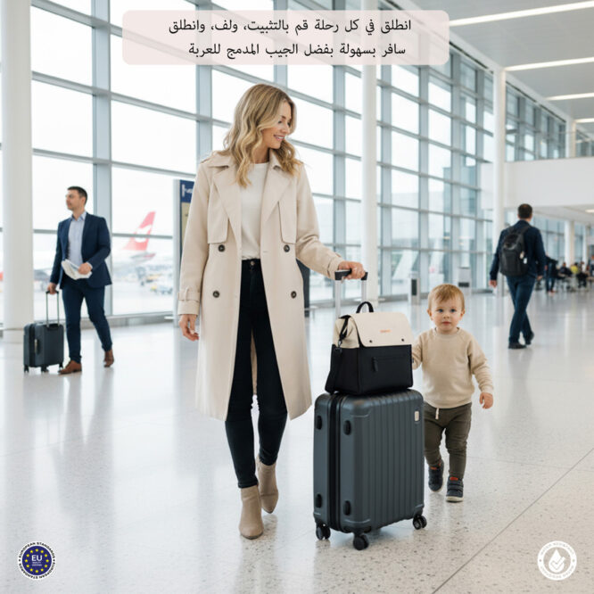 Neobreez Nixe Diaper Bag - Beige/Black