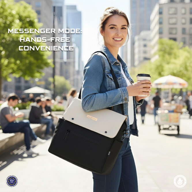 Neobreez Nixe Diaper Bag - Beige/Black