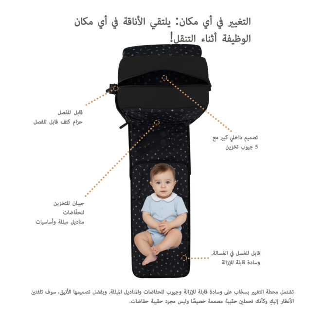 Neobreez Nixe Diaper Bag - Black