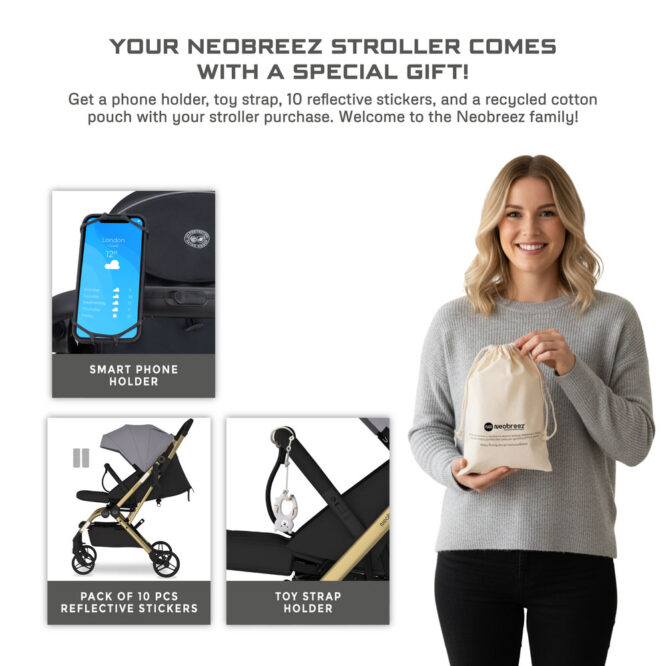 Neobreez Octa 360 Stroller (0-4Yrs) Max 22kg - Medium Gray