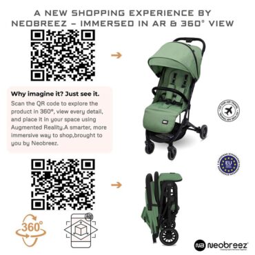 Neobreez Litex Compact Stroller (0-3Yrs) Max 15kg - Olive Green