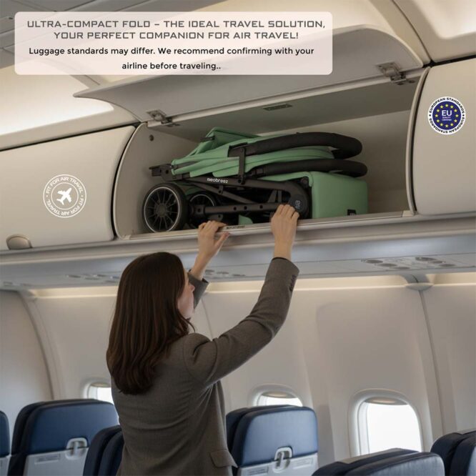 Neobreez Litex Compact Stroller (0-3Yrs) Max 15kg - Olive Green