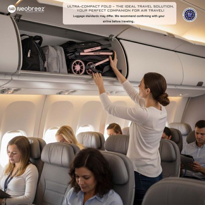 Neobreez Neolite Compact Stroller (0-4Yrs) Max 22kg - Black