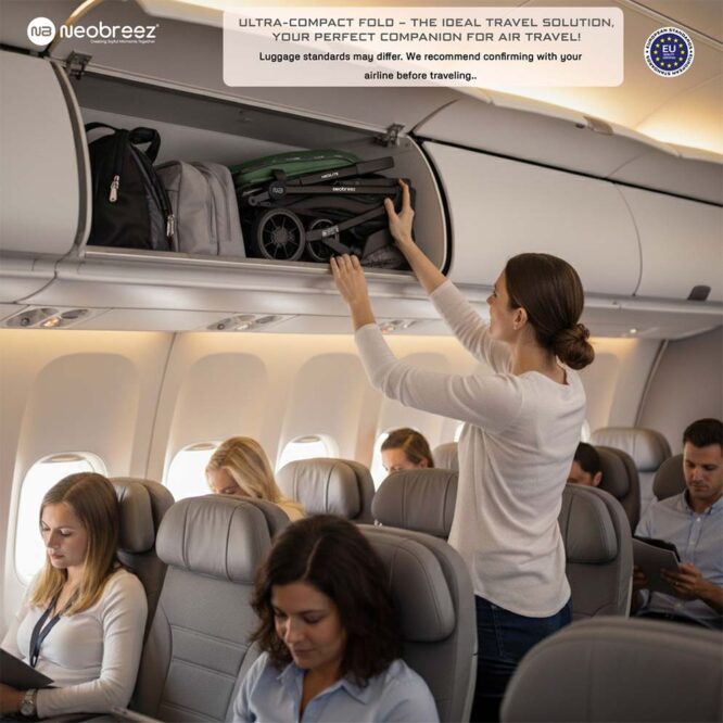 Neobreez NEOLITE Compact Stroller (0-4Yrs) Max 22kg - Olive Green