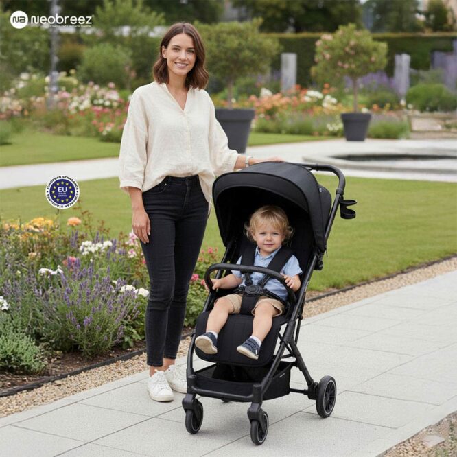 Neobreez PENTA Compact Stroller (0-3Yrs) Max 15kg - Black