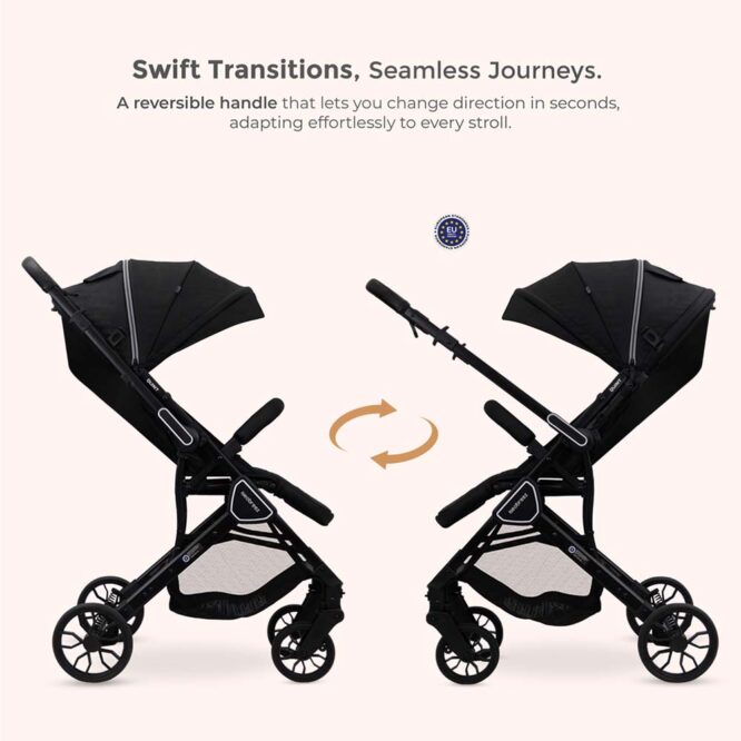 Neobreez QUINT Reversible Stroller (0-4Yrs) Max 22kg - Black
