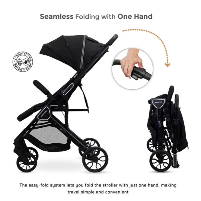 Neobreez QUINT Reversible Stroller (0-4Yrs) Max 22kg - Black