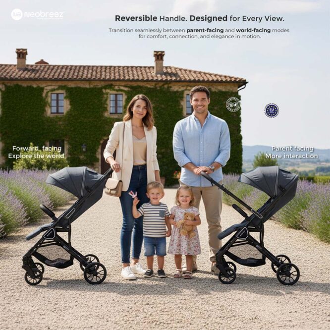Neobreez QUINT Reversible Stroller (0-4Yrs) Max 22kg - Gray
