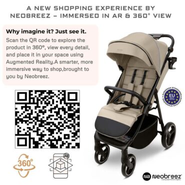 Neobreez TETRA All-Terrain Stroller (0-4Yrs) Max 22kg - Beige