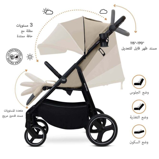 Neobreez TETRA All-Terrain Stroller (0-4Yrs) Max 22kg - Beige