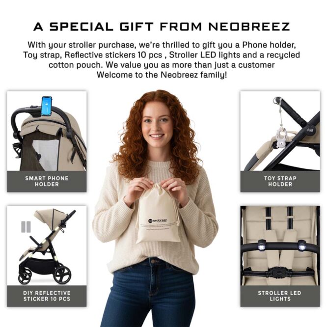 Neobreez TETRA All-Terrain Stroller (0-4Yrs) Max 22kg - Beige