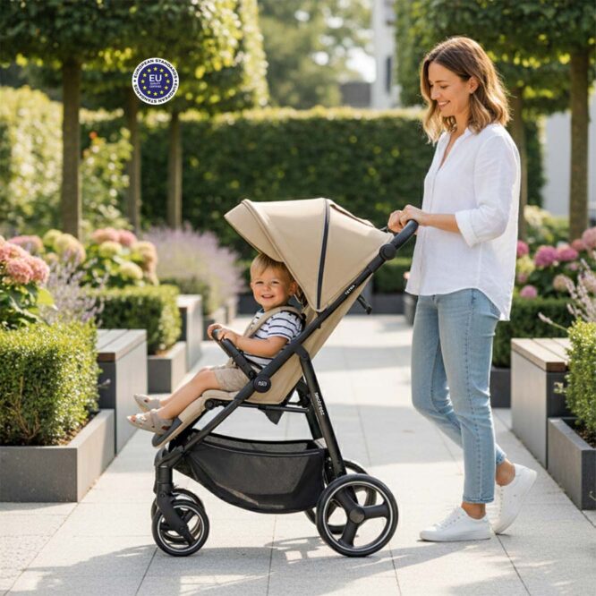 Neobreez TETRA All-Terrain Stroller (0-4Yrs) Max 22kg - Beige