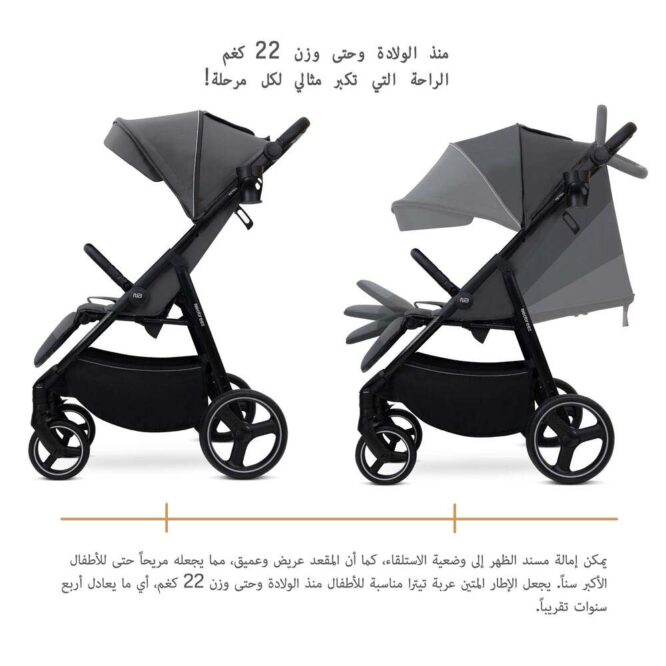 Neobreez TETRA All-Terrain Stroller (0-4Yrs) Max 22kg - Dark Gray