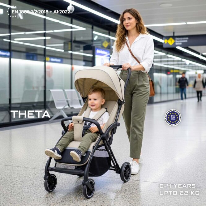 Neobreez THETA Auto Fold Stroller (0-4Yrs) Max 22kg - Beige