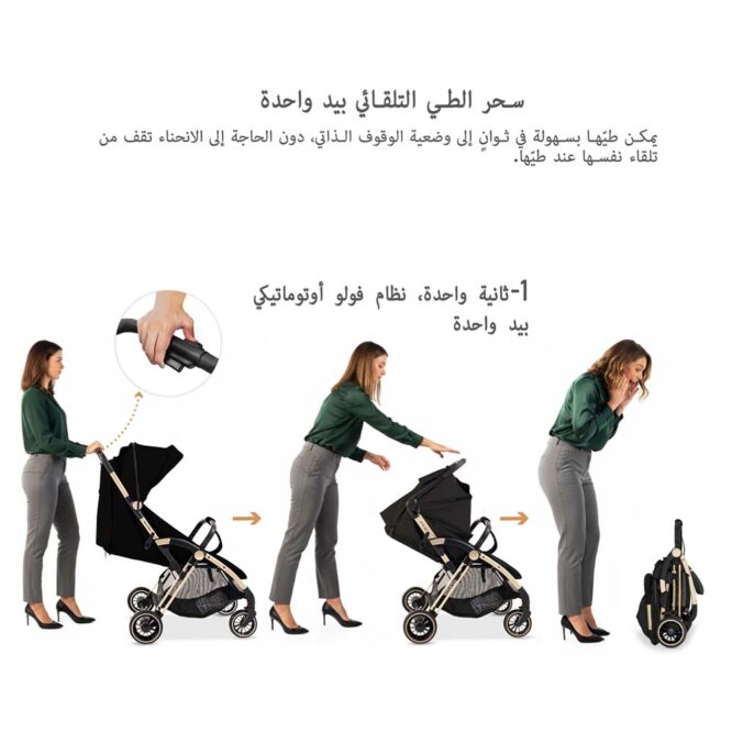 Neobreez THETA Auto Fold Stroller (0-4Yrs) Max 22kg - Black