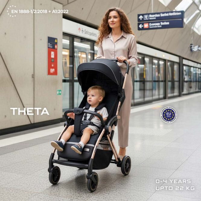 Neobreez THETA Auto Fold Stroller (0-4Yrs) Max 22kg - Black