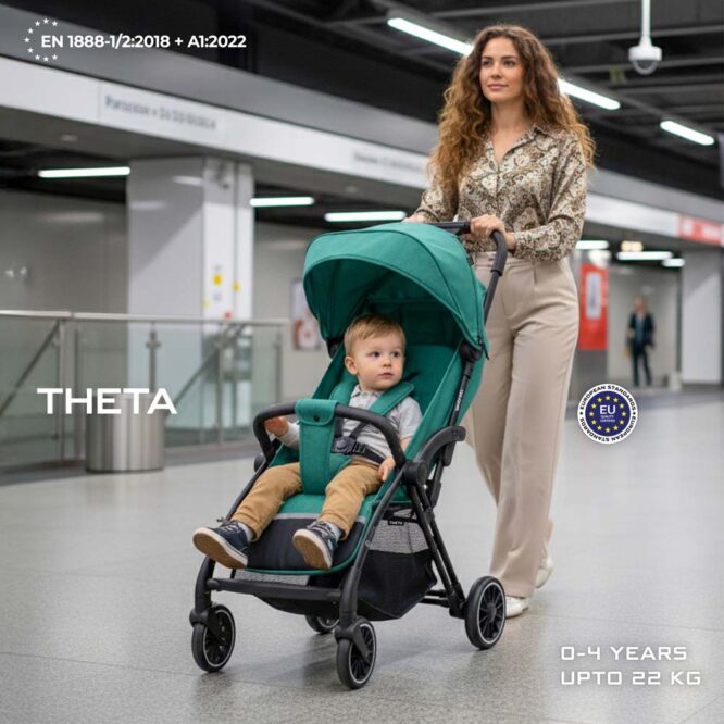 Neobreez THETA Auto Fold Stroller (0-4Yrs) Max 22kg - Olive Green