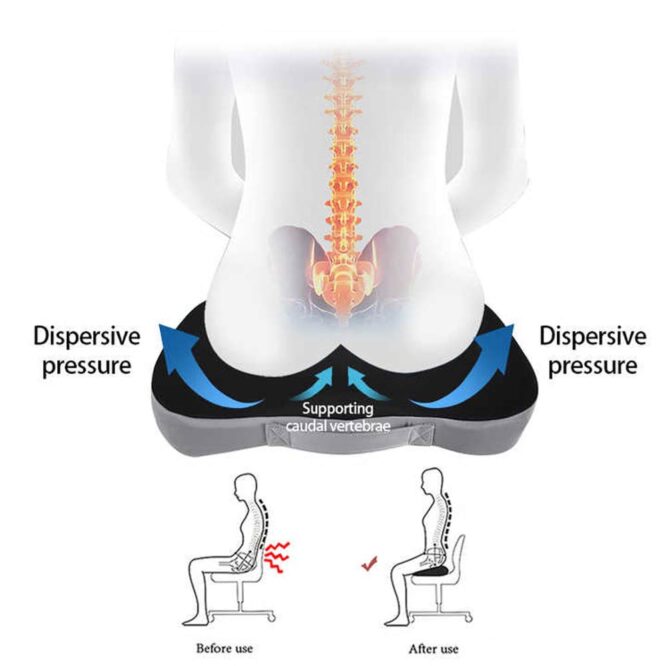 Qi Memory Foam Seat Cushion