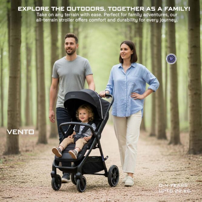Neobreez VENTO All-Terrain Stroller (0-4Yrs) Max 22kg - Black