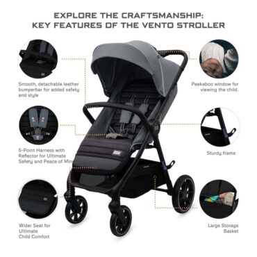 Neobreez VENTO All-Terrain Stroller (0-4Yrs) Max 22kg - Dark Gray