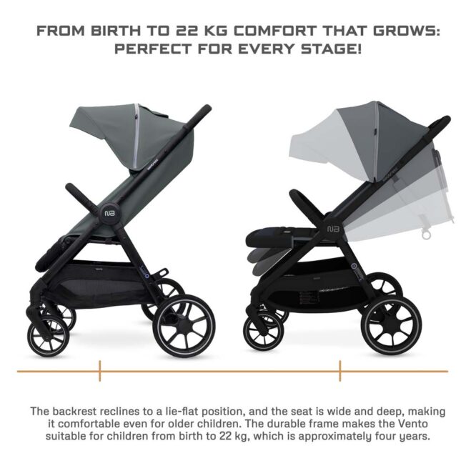 Neobreez VENTO All-Terrain Stroller (0-4Yrs) Max 22kg - Dark Gray