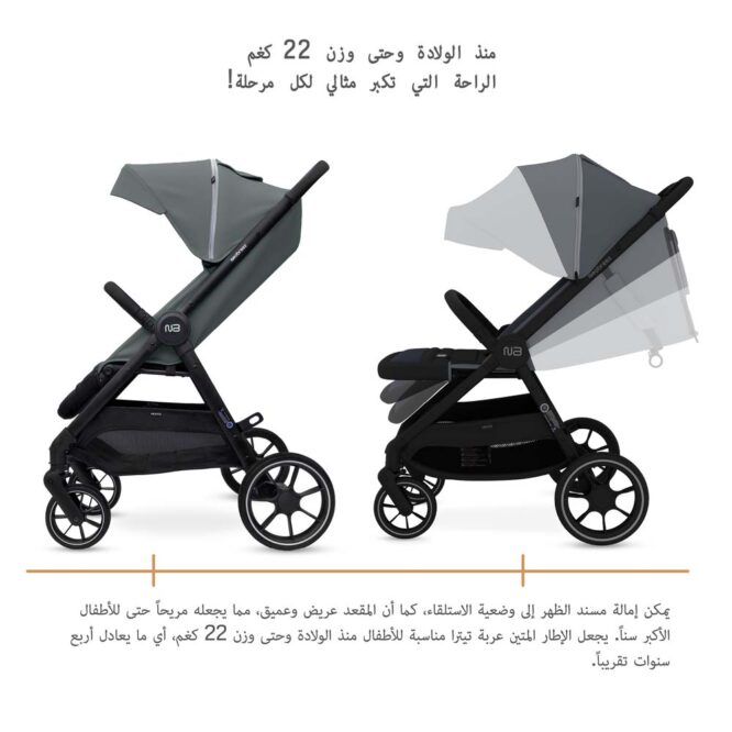 Neobreez VENTO All-Terrain Stroller (0-4Yrs) Max 22kg - Dark Gray