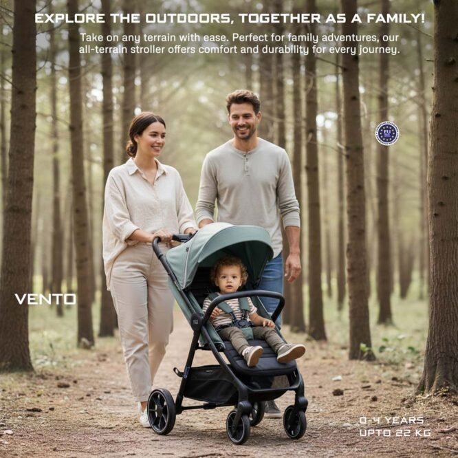 Neobreez VENTO All-Terrain Stroller (0-4Yrs) Max 22kg - Dark Gray