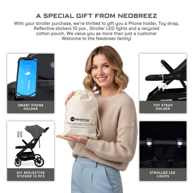 Neobreez VENTO All-Terrain Stroller (0-4Yrs) Max 22kg - Dark Gray